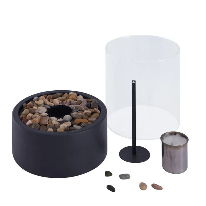 GlowLuxe - Elegant Portable Table Fire Lantern Kalsten