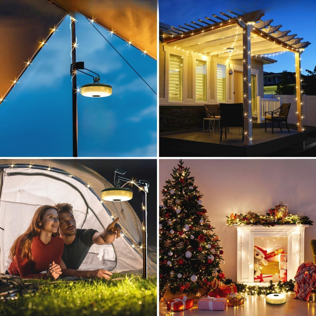 Outdoor USB Rechargeable Christmas String Lights