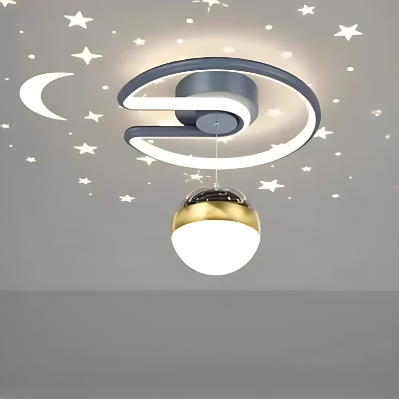 Modern LED Ceiling Lamp with Star Effect