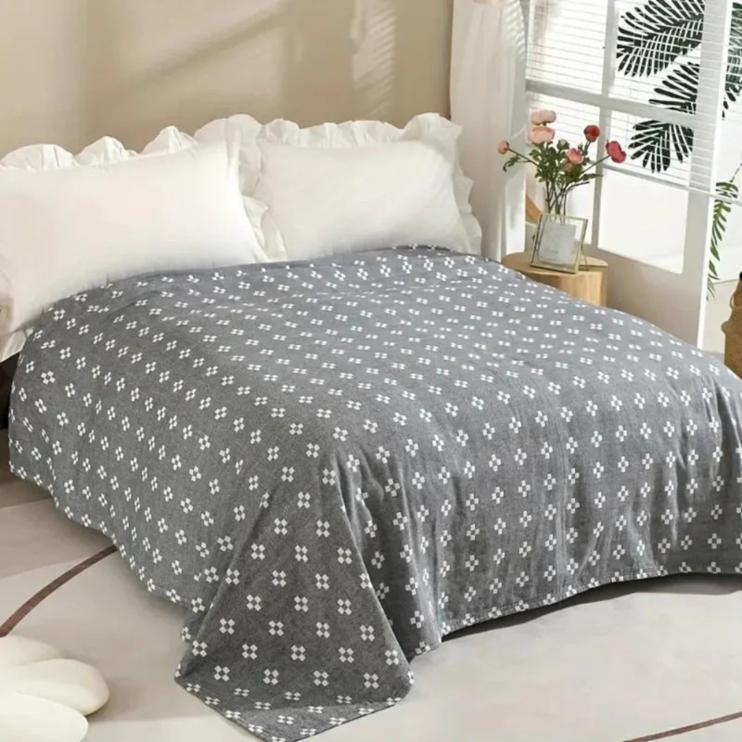 Cotton Geometric Throw Blanket Kalsten