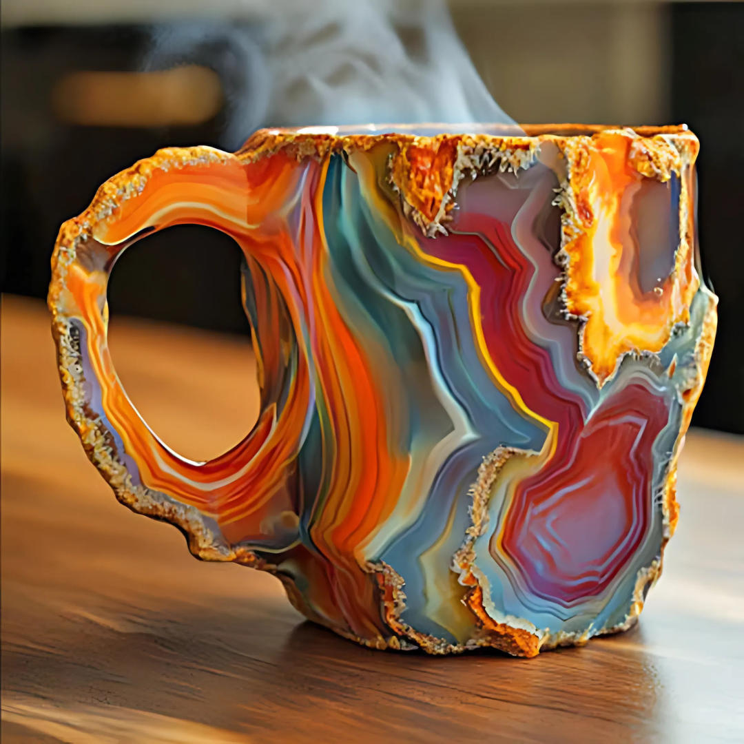 Ceramic Coffee Mug with Crystal Effect Kalsten