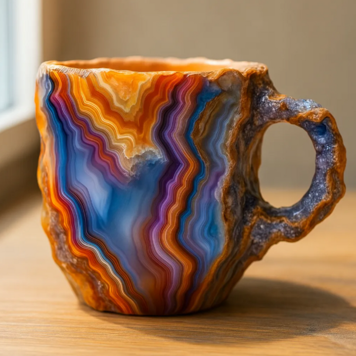 Ceramic Coffee Mug with Crystal Effect Kalsten
