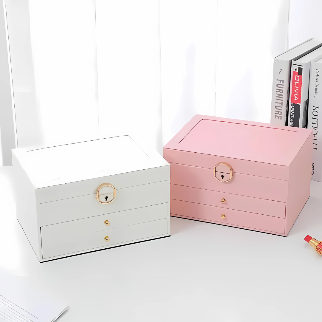 Leather Jewelry Organizer Storage Box Kalsten