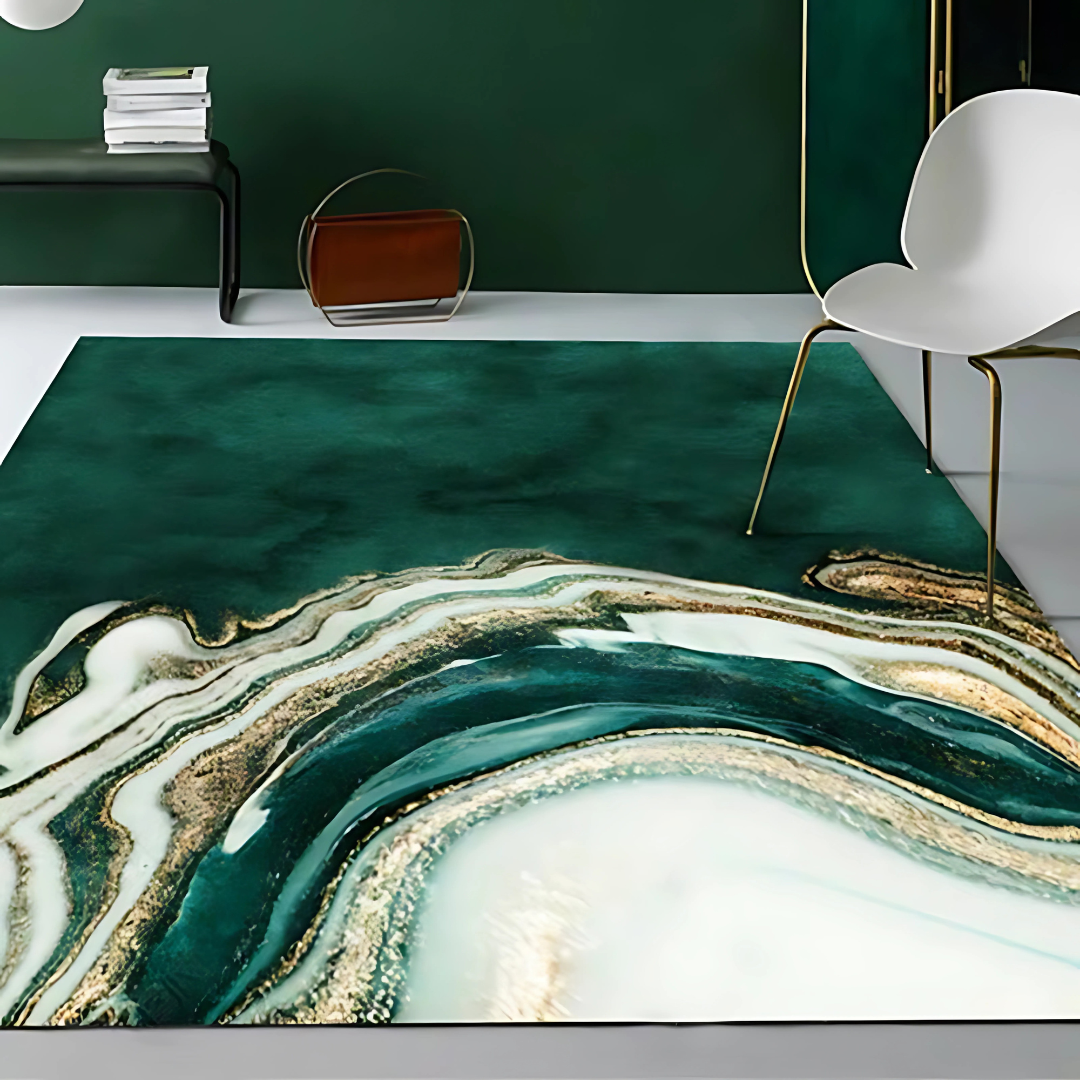 Modern Abstract Marble Area Rug Kalsten