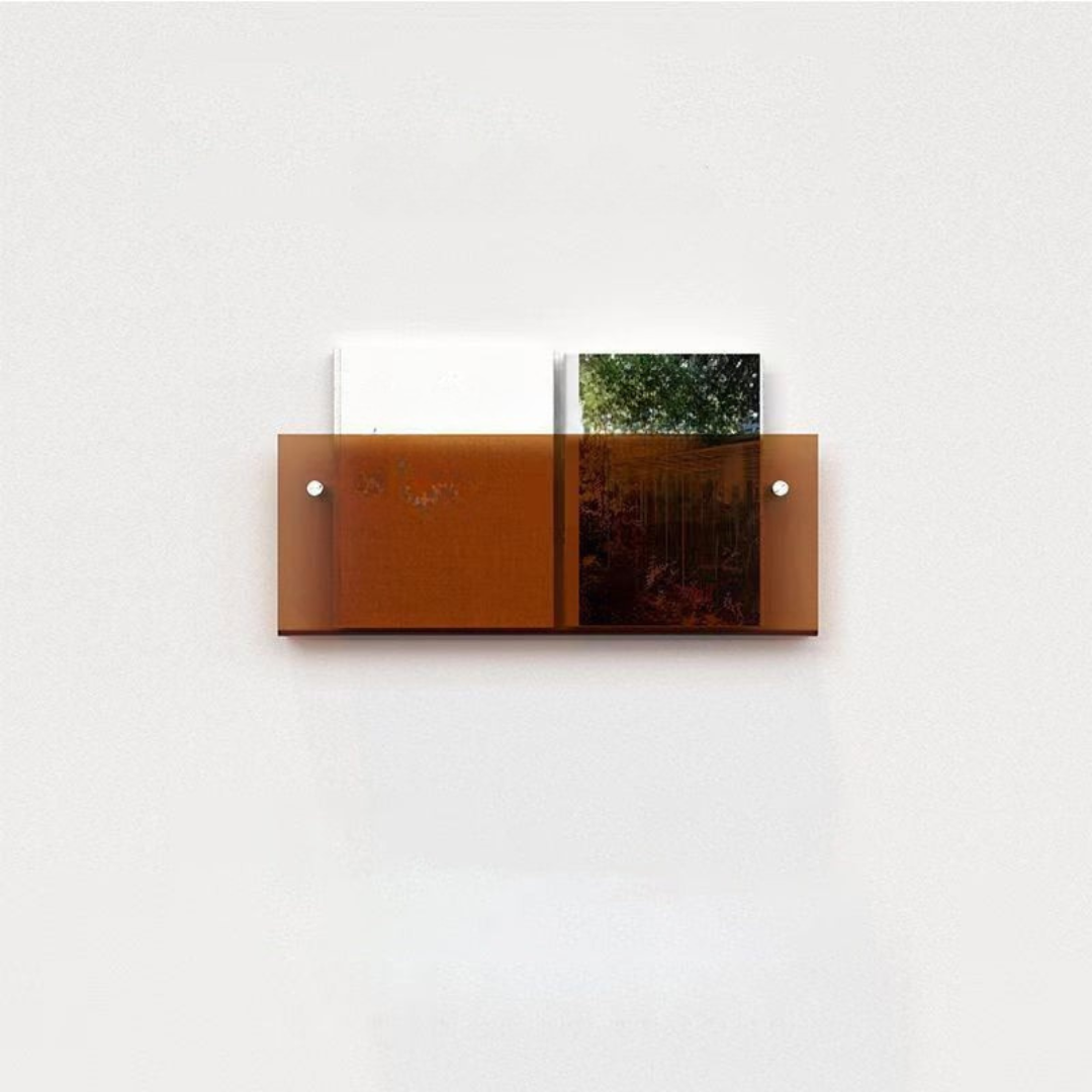 Clear Acrylic Wall Magazine Shelf Kalsten
