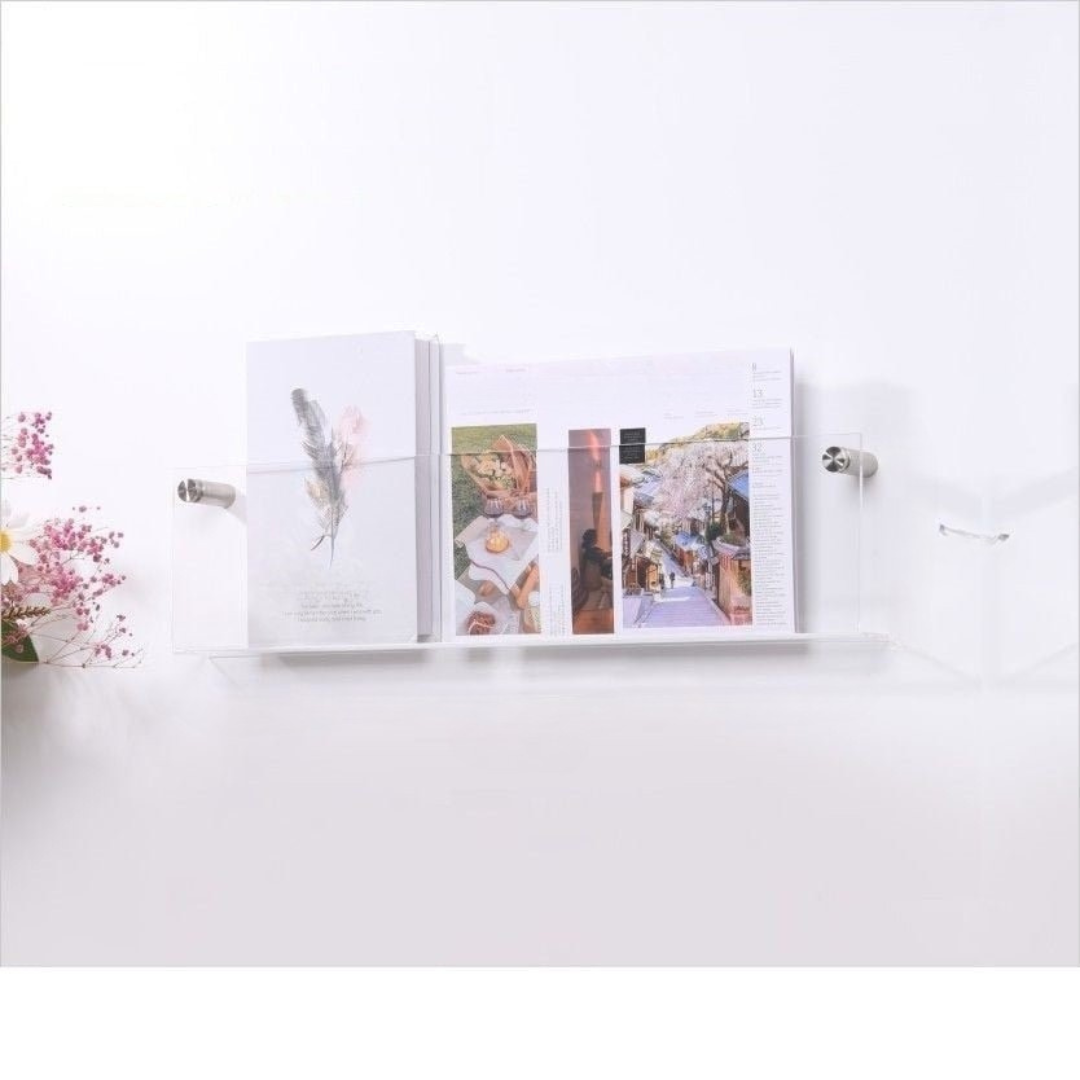 Kalsten | Wall Shelf Clear Acrylic Magazine Holder