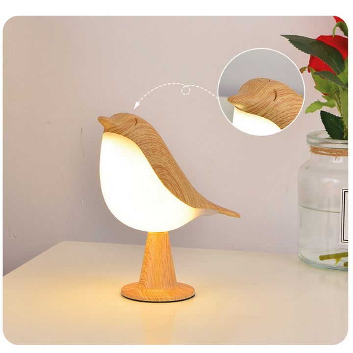 Bird Design Wooden Style Table Lamp Kalsten