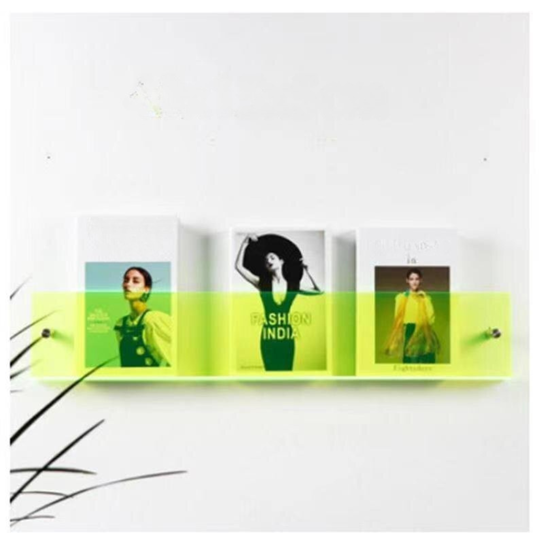 Clear Acrylic Wall Magazine Shelf Kalsten