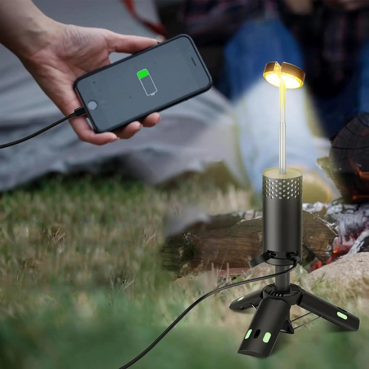 Kalsten | Camping Lantern with Tripod Rechargeable LED Light