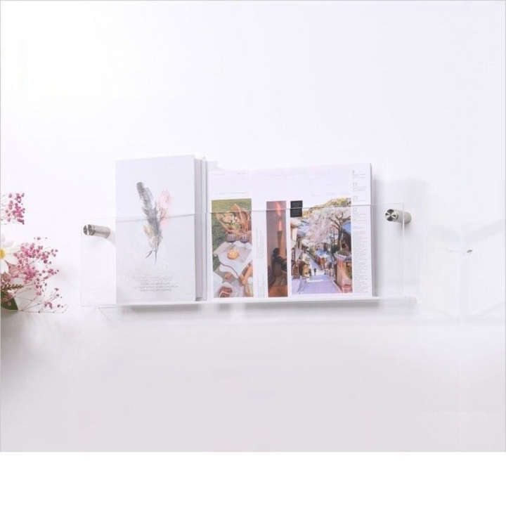 Kalsten | Wall Shelf Clear Acrylic Magazine Holder