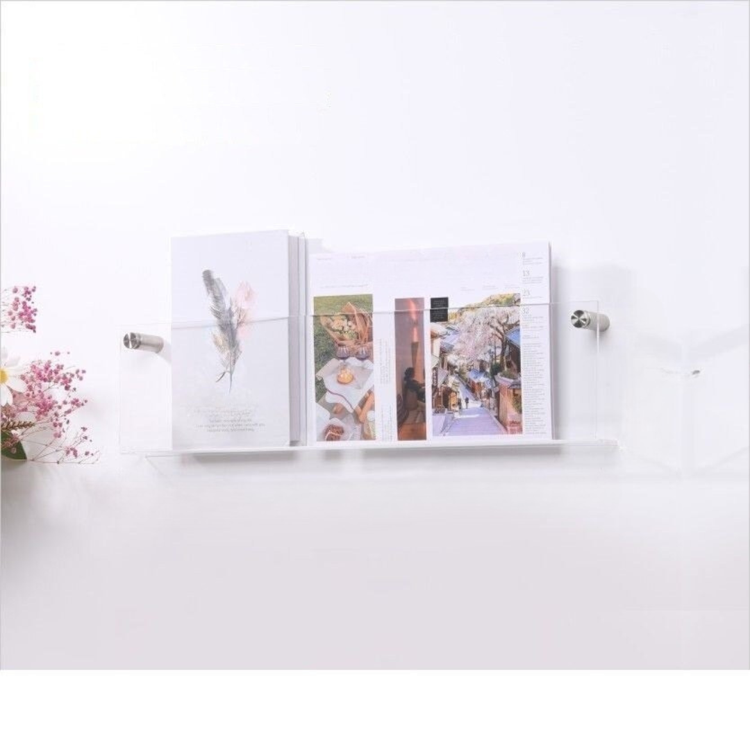 Clear Acrylic Wall Magazine Shelf Kalsten