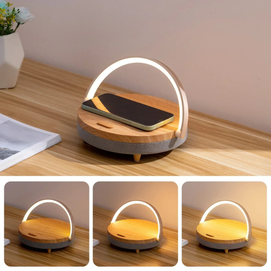 Table Lamp with Wireless Charger and Bluetooth Speaker | Kalsten