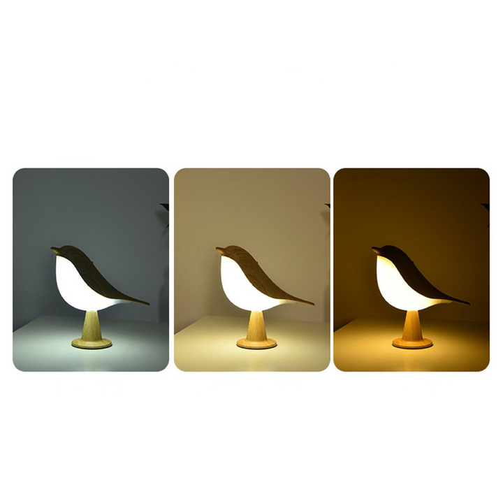 Bird Design Wooden Style Table Lamp Kalsten