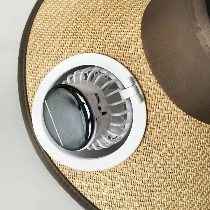 Wide Brim Sun Hat with Solar Powered Fan | Kalsten