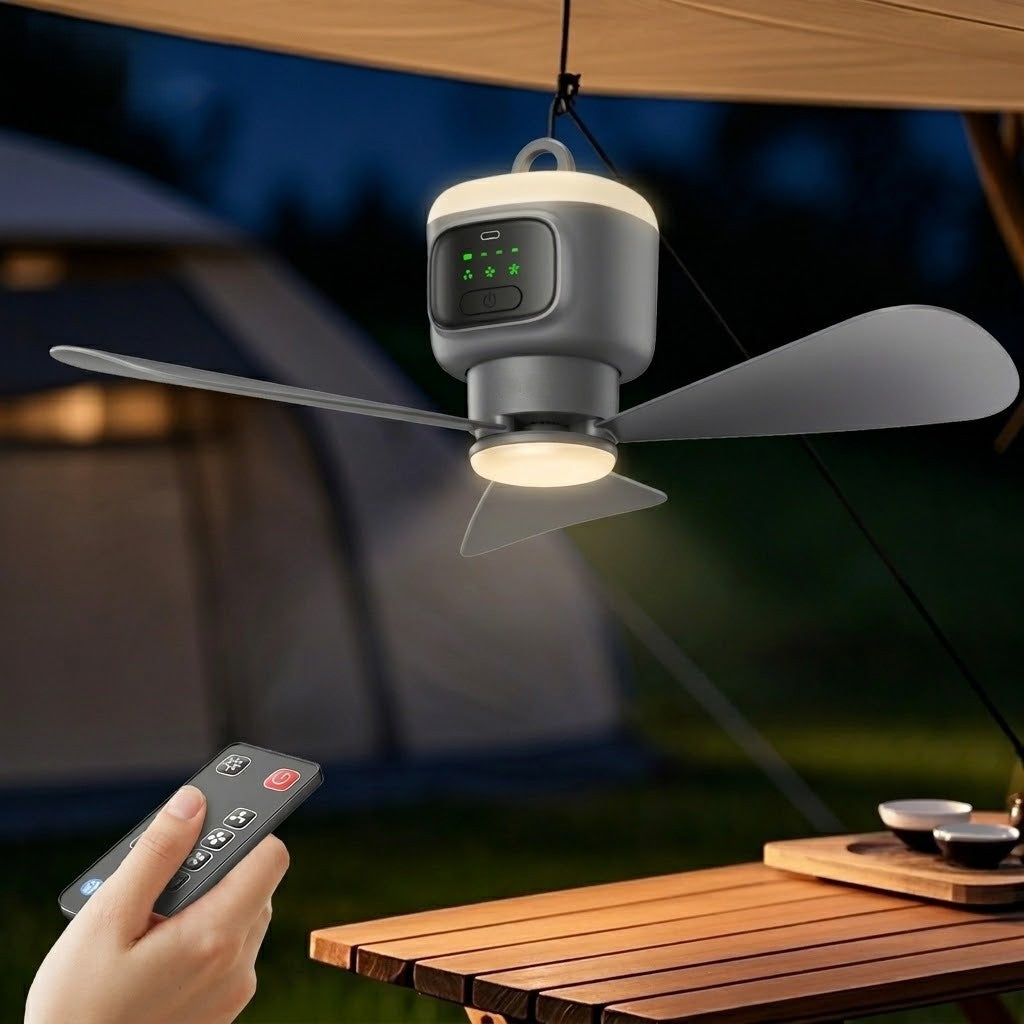 Home Cool Portable Rechargeable RC Hanging Fan Lamp | Kalsten