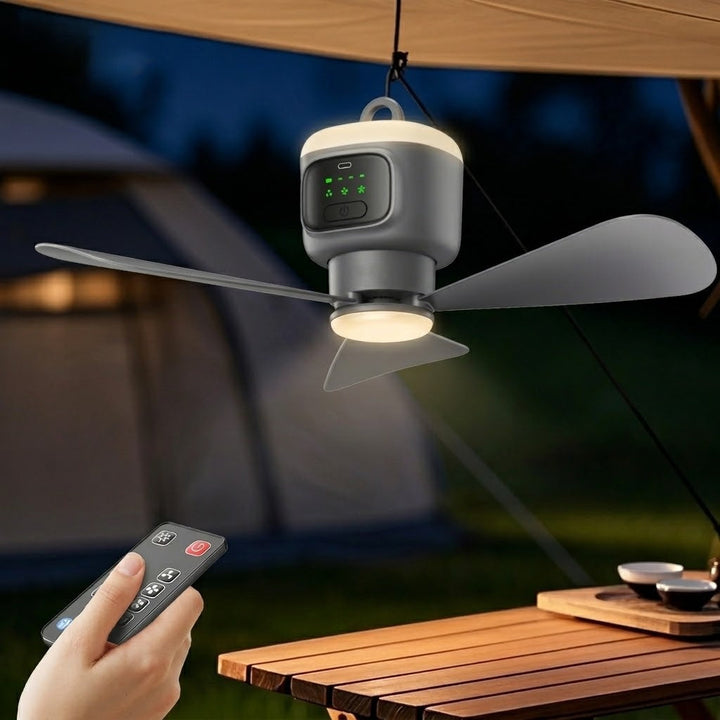 Home Cool Portable Rechargeable RC Hanging Fan Lamp | Kalsten
