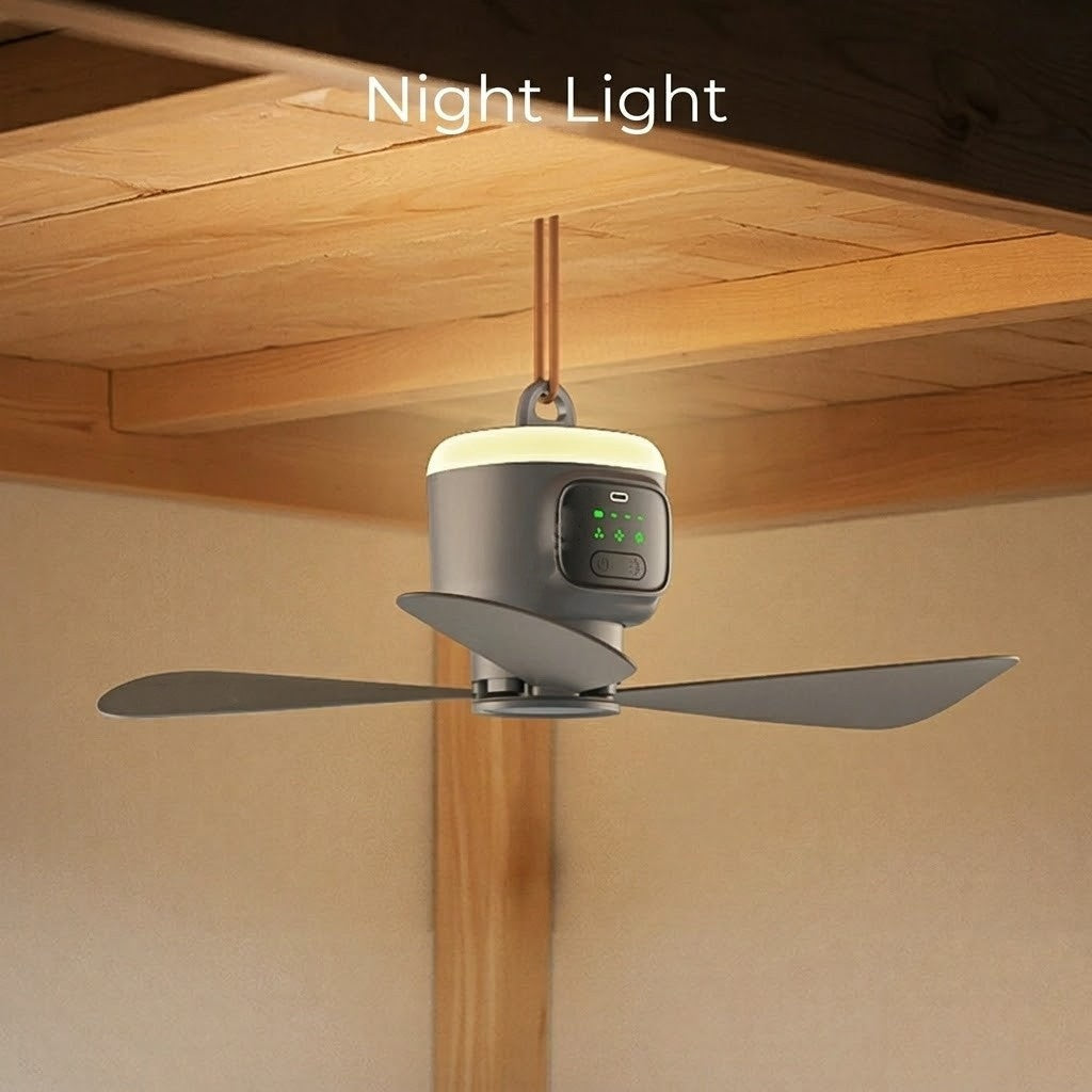 Home Cool Portable Rechargeable RC Hanging Fan Lamp | Kalsten