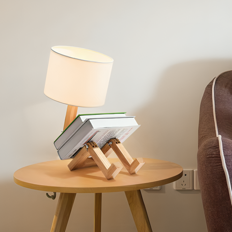 NordicLight – Scandinavian Table Lamp with Integrated Bookshelf | Kalsten