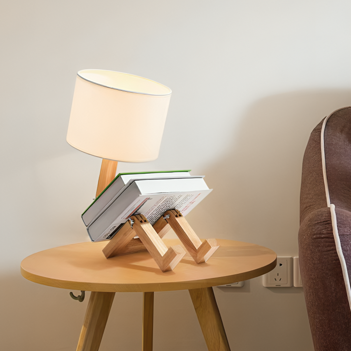 NordicLight – Scandinavian Table Lamp with Integrated Bookshelf | Kalsten