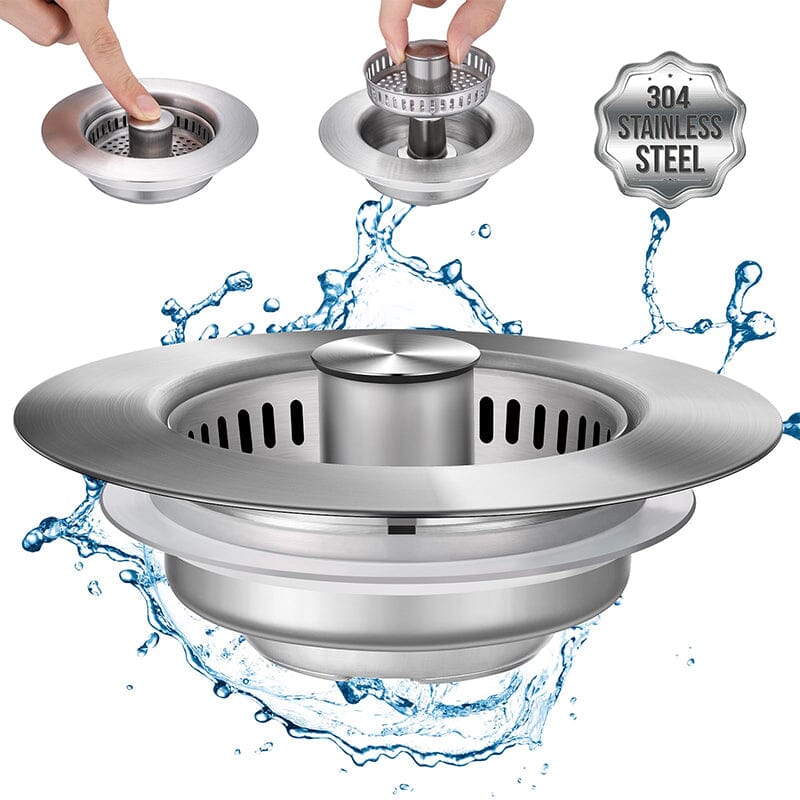 Drain filter stainless steel with pop-up mechanism | Kalsten