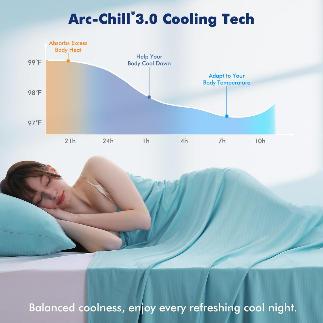 Blue Cooling Blanket –Silver Ion Freshness,  3.0, Lightweight for Hot Sleepers | Kalsten