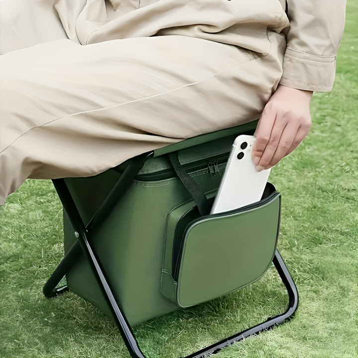 Built-in Cooling Bag Portable Folding Outdoor Stool | Kalsten