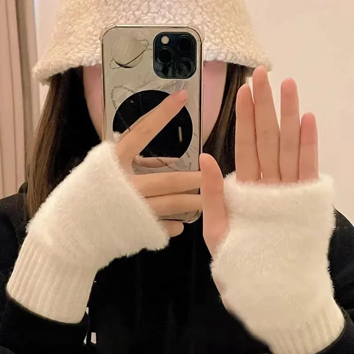 Unisex Fleece Fingerless Gloves – Warm, Soft and Functional | Kalsten