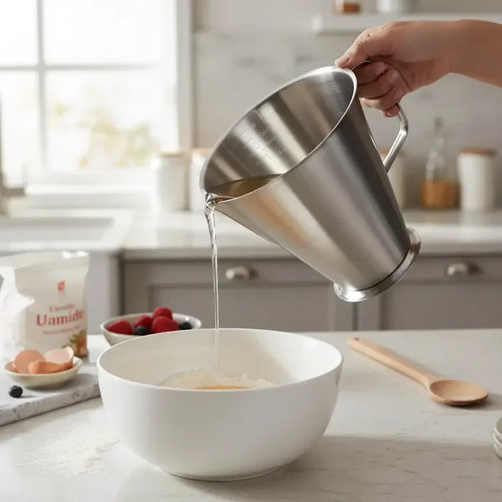 Measuring cup stainless steel 0.5 L with internal marking | Kalsten