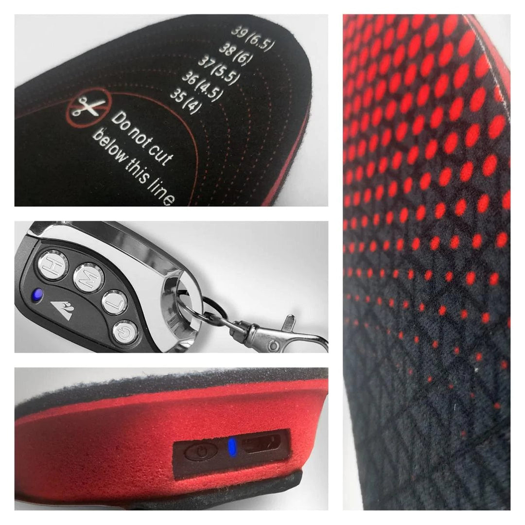 Rechargeable Heated Insoles with Wireless Control