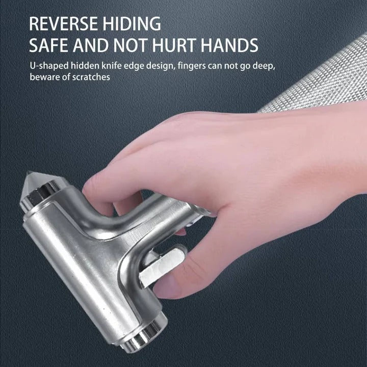 Emergency Car Escape Tool with Window Breaker & Seatbelt Cutter