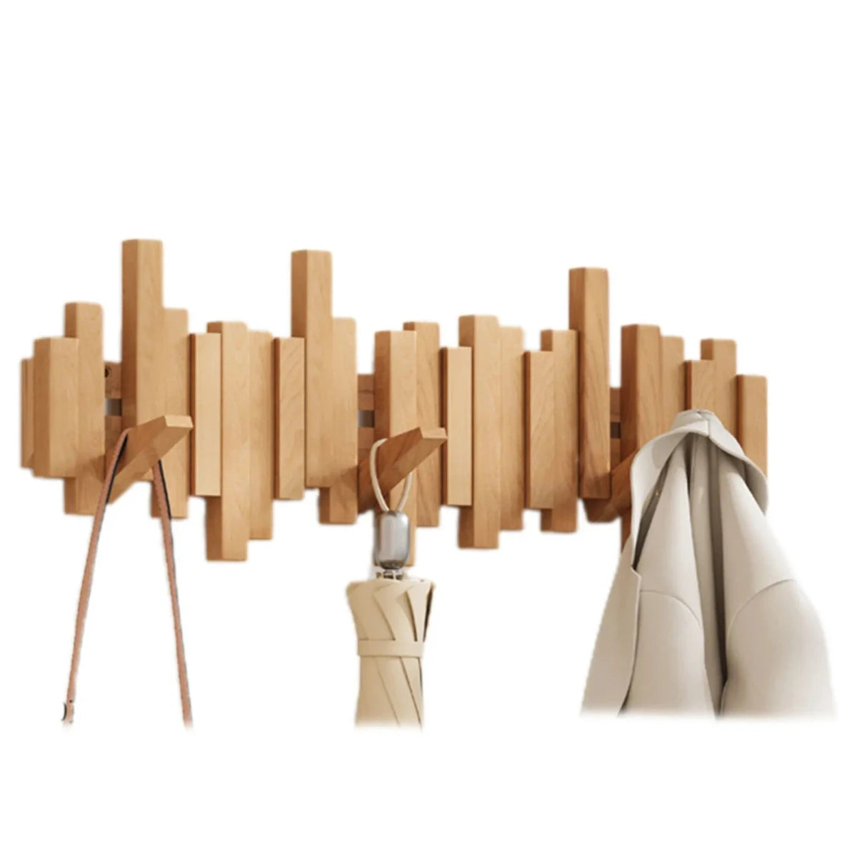 BowLift | Piano Coat Rack | Walnut or Beech Wood for Coats