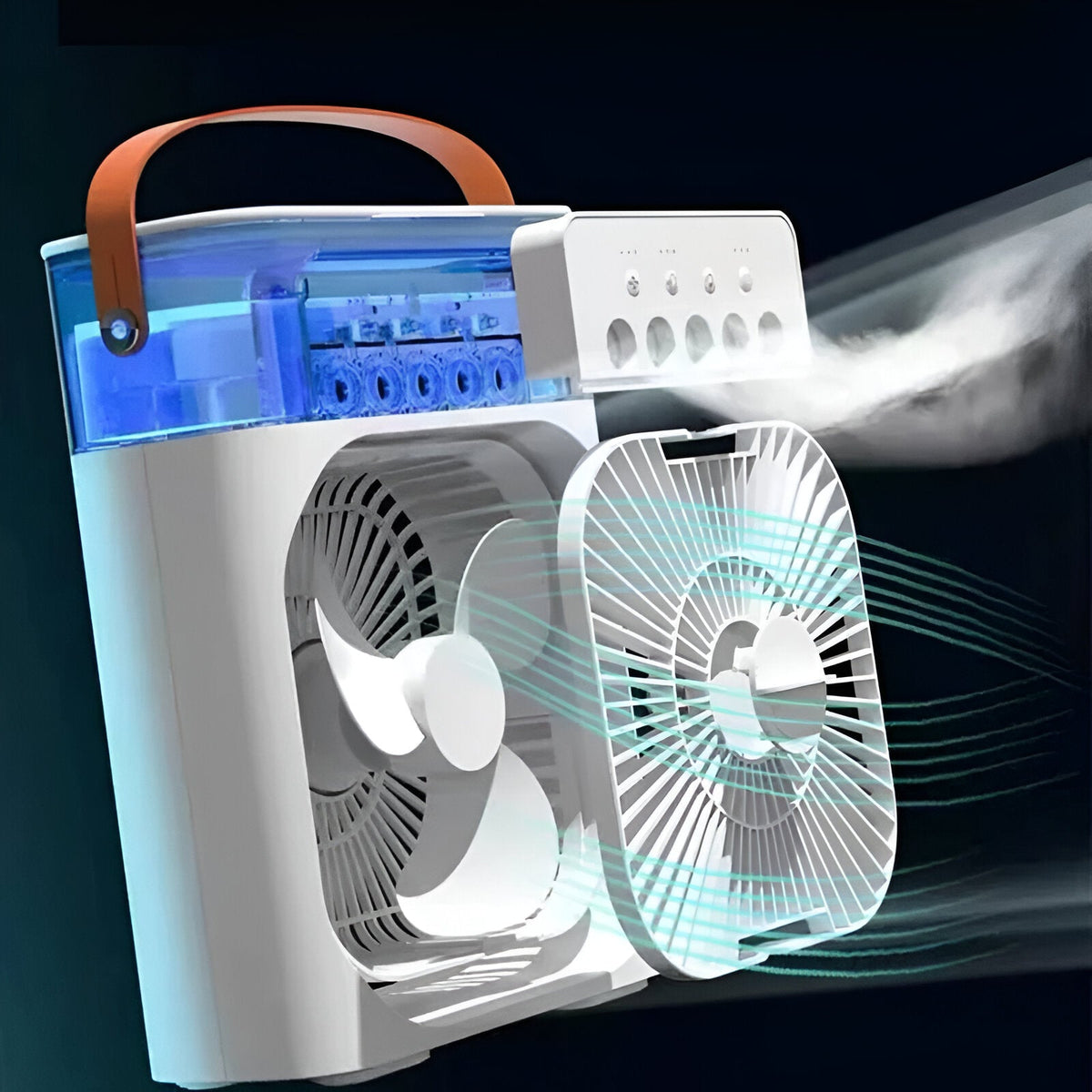 3-in-1 Air Cooler Humidifier | Portable, adjustable fan speeds & Ideal for Bedrooms, Offices & Small Rooms | Karnz