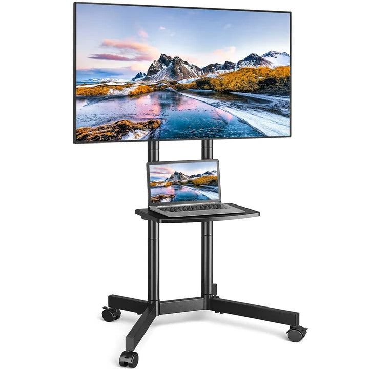 Kalsten | Rolling Tv Stand Mobile Cart With Shelf