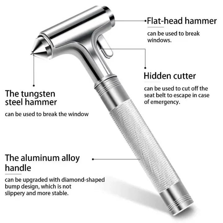 Emergency Car Escape Tool with Window Breaker & Seatbelt Cutter