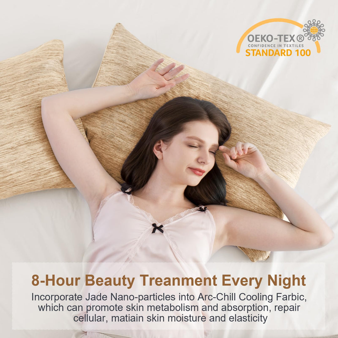 Revolutionary Light Brown Cooling Pillowcases Set of 2 –  Pro Q-Max 0.4 | Kalsten