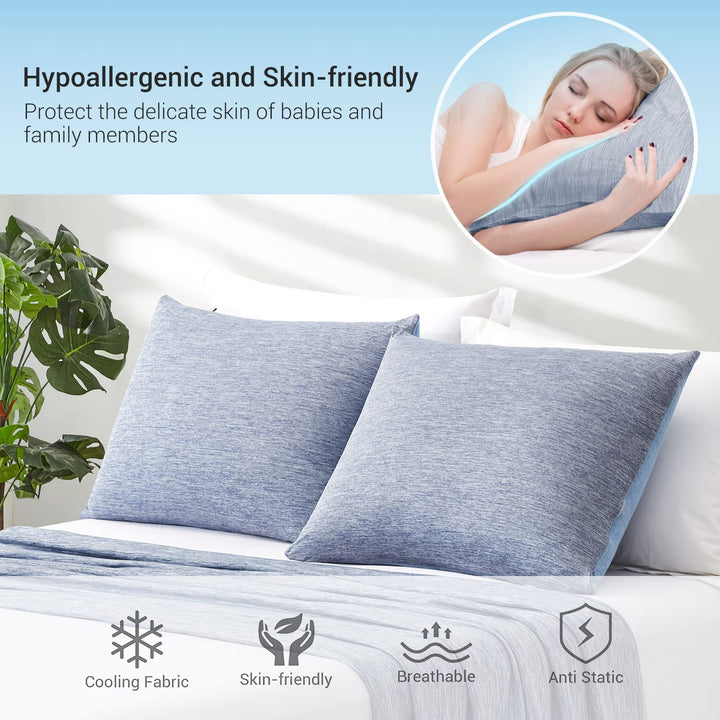 Revolutionary Blue Cooling Pillowcases Set of 2 –  Pro Q-Max 0.4 | Kalsten