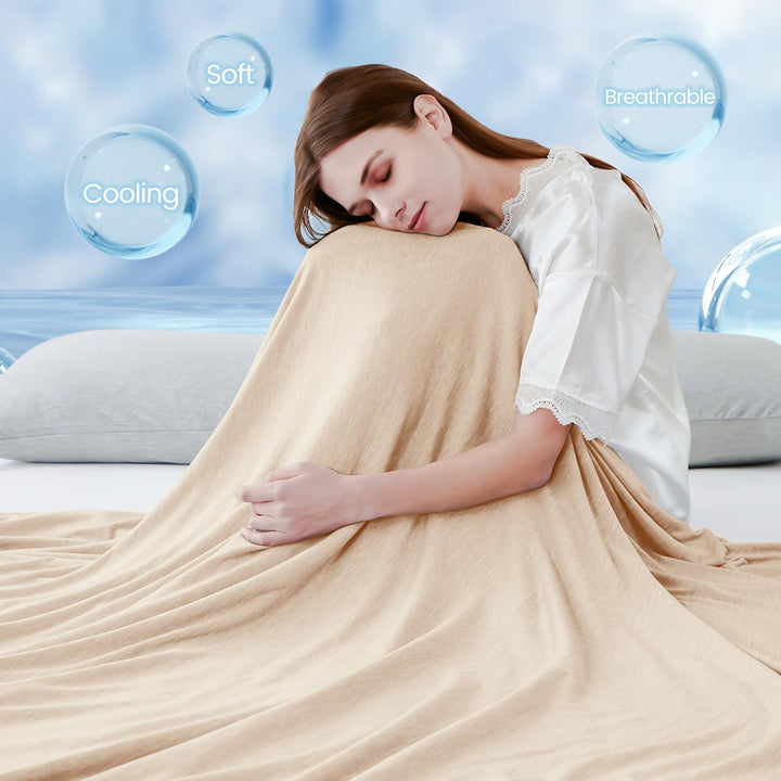 Light Brown Cooling Blanket –  3.0, Q-Max>0.5, Multi-Size Options | Kalsten