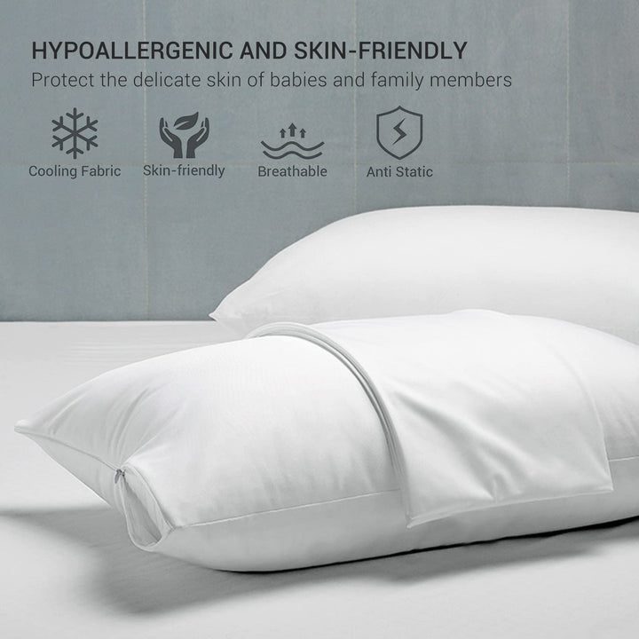 Revolutionary White Cooling Pillowcases Set of 2 –  Pro Q-Max 0.4 | Kalsten