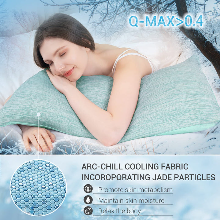 Revolutionary Green Cooling Pillowcases Set of 2 –  Pro Q-Max 0.4 | Kalsten