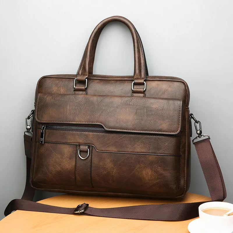 Skanto | Benedicto – Stylish Genuine Leather Shoulder Bag for Men | Classic Crossbody Satchel for Daily Use