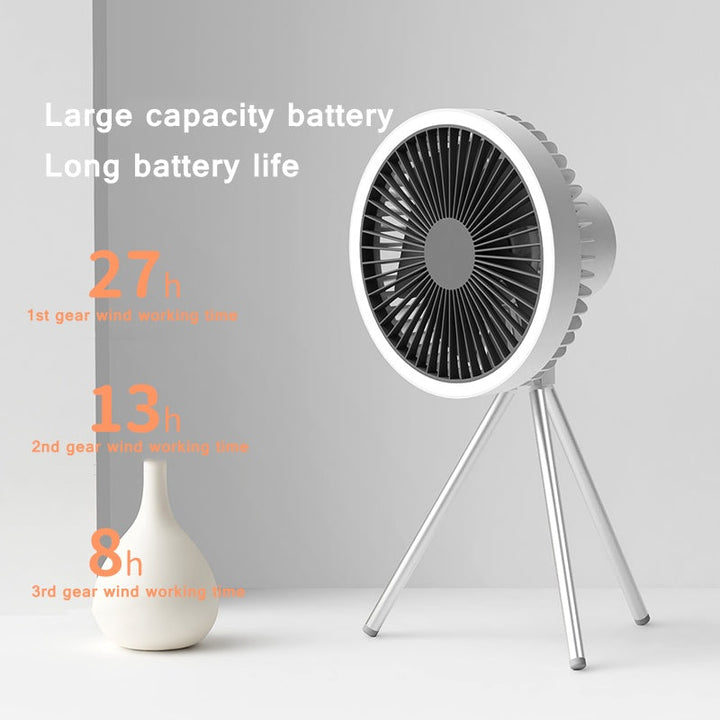 Rechargeable Desk Fan 7inch with Light | Kalsten