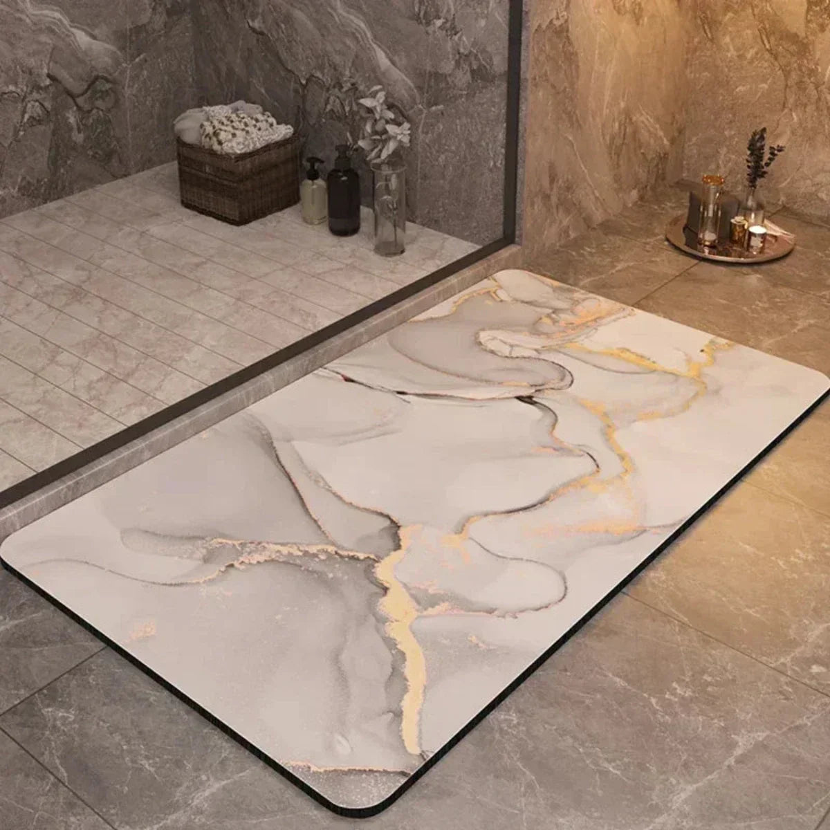 Skanto | Non-Slip and Ultra-Absorbent Bath Mat - Quick-Drying