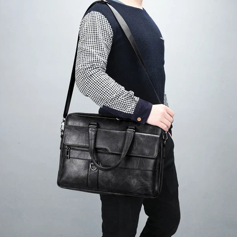 Skanto | Benedicto – Stylish Genuine Leather Shoulder Bag for Men | Classic Crossbody Satchel for Daily Use