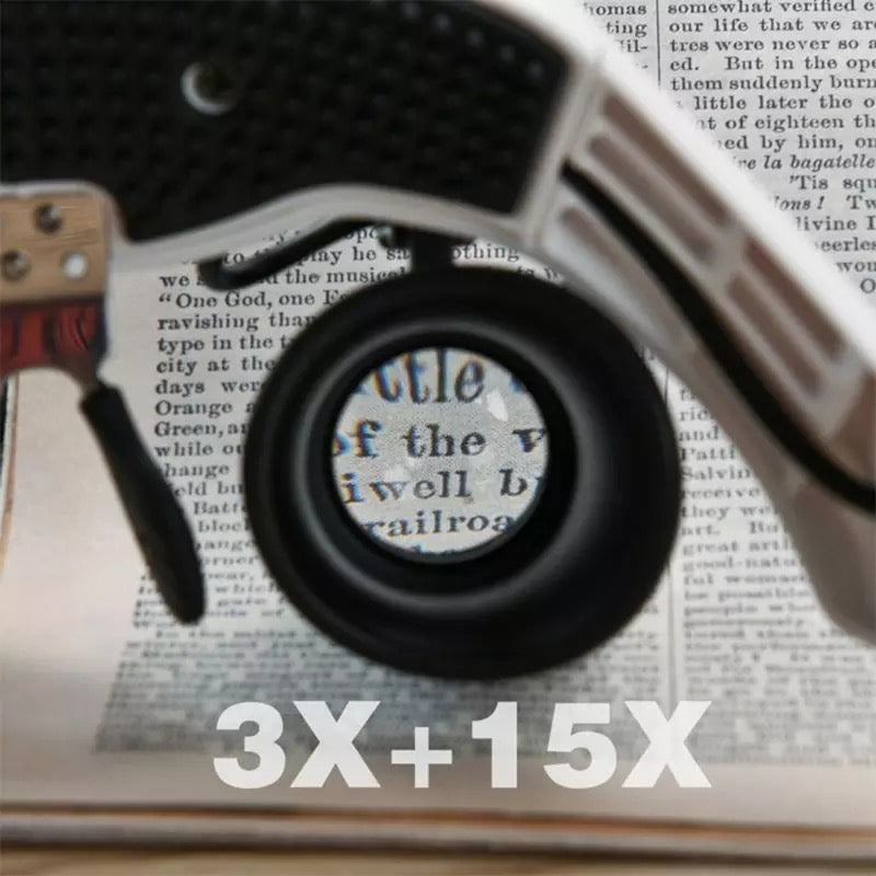 Brehn | Jeweler's Headband Magnifying Glasses with 8 Lenses and LED Light