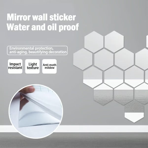 BowLift | Flexible Mirror Sheets | Shatterproof PET Wall Mirror | Peel & Stick Design | Lightweight & Safe