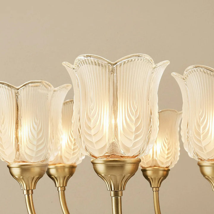 Brass Wall Sconce – American Vintage Bud Glass (E14 LED & 29-30cm) | Kalsten
