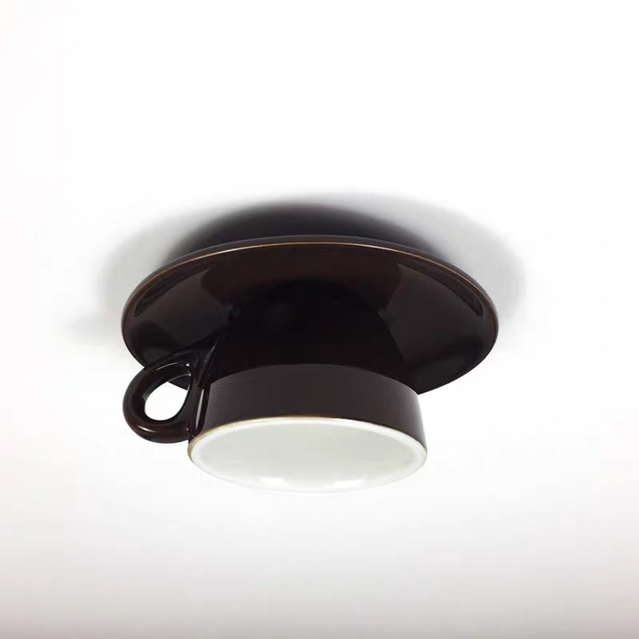 Ceiling Light Ceramic Coffee Cup Shape Indoor Bedroom Living Room Decorative Flush Mount LED Fixture | Kalsten