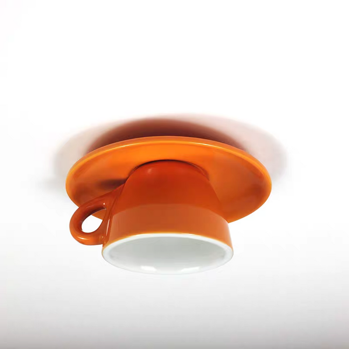 Ceiling Light Ceramic Coffee Cup Shape Indoor Bedroom Living Room Decorative Flush Mount LED Fixture | Kalsten