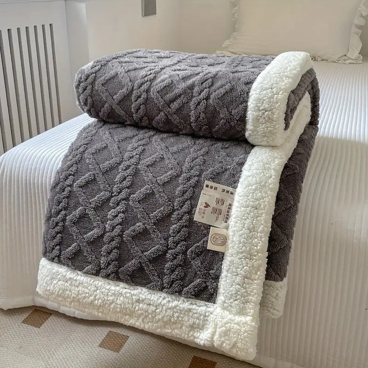 Reversible Sherpa Fleece Blanket, Soft and Cozy for Year-Round Comfort, 50 x 60 – Lightweight and Machine Washable 1