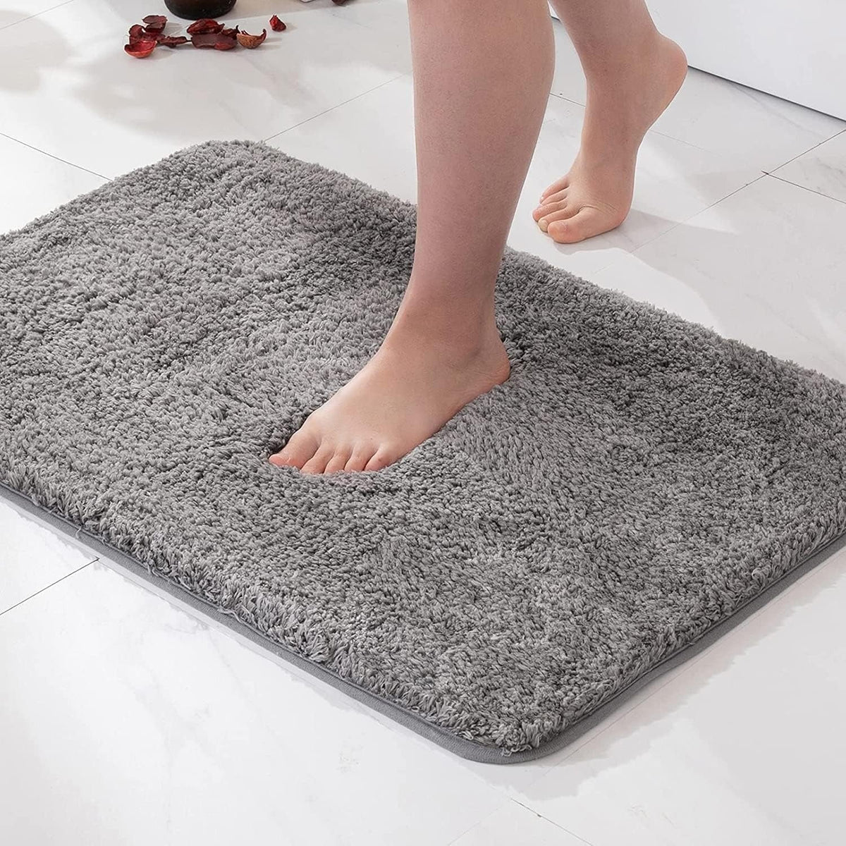 Karnz | Non-slip Bath Mat Fast-drying Microfiber 50 x 80 cm Luxury Comfort Safety